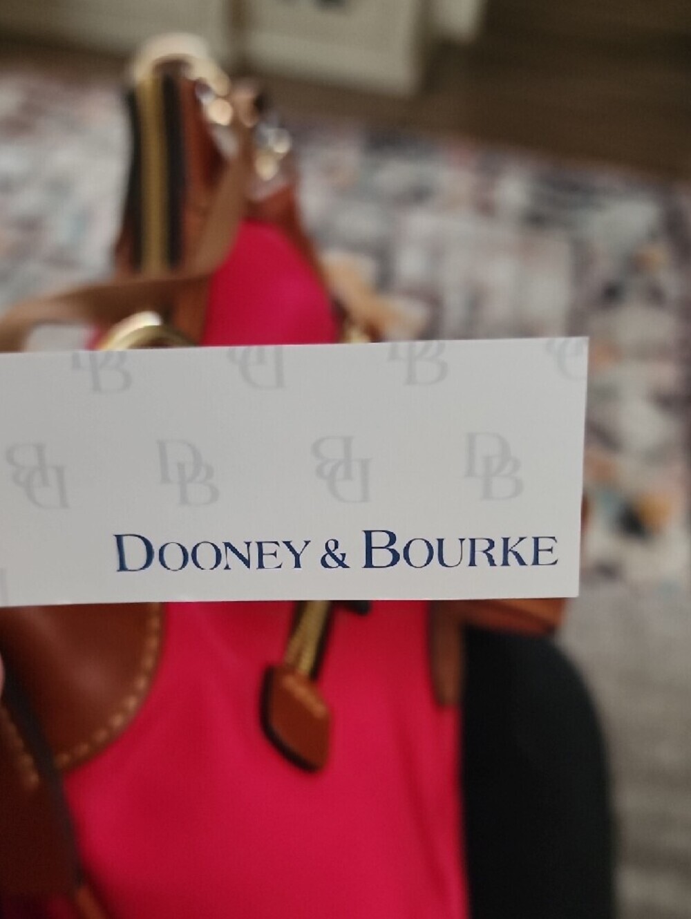 NWT Dooney & Bourke Pink Nylon Mini Hobo Bag Y2K Preppy Purse - Picture 6 of 14